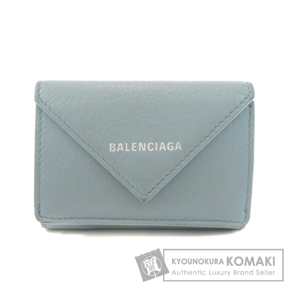 Balenciaga Paper Wallet Bi fold Wallet Leather